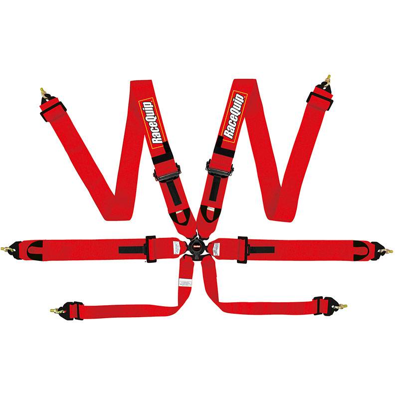RaceQuip 6 Point 3" Cam Lock FIA Pull Down Racing Harness